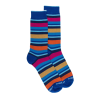 Gestreifte Herren Socken aus Baumwolle lislen - Blau