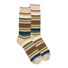 Gestreifte Herren Socken aus Baumwolle lislen - Beige | Doré Doré