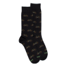 Herren Socken aus Baumwolle mit Fahrrad Muster - Schwarz