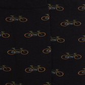Herren Socken aus Baumwolle mit Fahrrad Muster - Schwarz | Doré Doré
