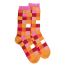 Damen Socken aus ägyptischer Baumwolle mit Karomuster - Mais