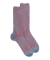 Herren Socken aus gerippte Baumwolle, Zweifarbig - Eisblau