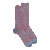 Herren Socken aus gerippte Baumwolle, Zweifarbig - Eisblau | Doré Doré