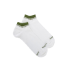 Kurze Damensocken aus reiner Baumwolle mit kontrastierendem Bündchen - Weiß | Doré Doré