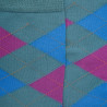 Herren Socken aus Baumwolle mit Intarsien-Muster - Blaugrün | Doré Doré