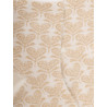 Kurze Damensocken aus Leinen mit herzförmigem Blumenmuster und Glitzereffekt - Creme | Doré Doré