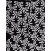 Kurze Damensocken aus Leinen mit herzförmigem Blumenmuster und Glitzereffekt - Schwarz | Doré Doré