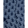 Kurze Damensocken aus Leinen mit herzförmigem Blumenmuster und Glitzereffekt - Blau | Doré Doré