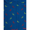 Kurze Herrensocken aus lisle gemusterten Chilis - Blau | Doré Doré