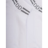 Kurze Damensocken aus einfarbigem Baumwollfrottee mit Streifen und glänzendem Logo-Effekt - Weiß | Doré Doré