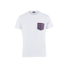 Herren-T-Shirt aus Baumwolle mit gemusterter Tasche - Navy Blau