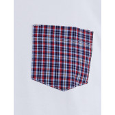 Herren-T-Shirt aus Baumwolle mit gemusterter Tasche - Navy Blau | Doré Doré