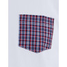 Herren-T-Shirt aus Baumwolle mit gemusterter Tasche - Navy Blau | Doré Doré