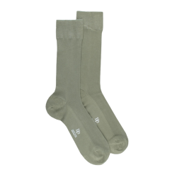 Kurze Herrensocken aus TENCEL™ Lyocell einfarbig gerippt - Aulne | Doré Doré