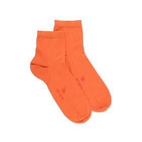 Kurze Herrensocken aus reiner Baumwolle - Orange | Doré Doré
