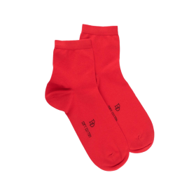 Kurze Herrensocken aus reiner Baumwolle - Rot | Doré Doré