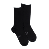Kurze Damensocken aus TENCEL™ Lyocell und Modal, einfarbig - Schwarz | Doré Doré