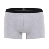 Herren Boxershorts aus melangefarbener Stretch-Baumwolle mit Gummiband und Logo - Grau | Doré Doré