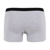 Herren Boxershorts aus melangefarbener Stretch-Baumwolle mit Gummiband und Logo - Grau | Doré Doré