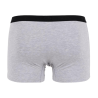 Herren Boxershorts aus melangefarbener Stretch-Baumwolle mit Gummiband und Logo - Grau | Doré Doré