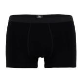 Boxershorts für Herren aus unifarbener Stretch-Baumwolle mit Gummiband mit Logo - Schwarz | Doré Doré