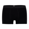 Boxershorts für Herren aus unifarbener Stretch-Baumwolle mit Gummiband mit Logo - Schwarz