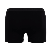 Boxershorts für Herren aus unifarbener Stretch-Baumwolle mit Gummiband mit Logo - Schwarz | Doré Doré