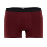 Boxershorts für Herren aus unifarbener Stretch-Baumwolle mit Gummiband mit Logo - Aubergine