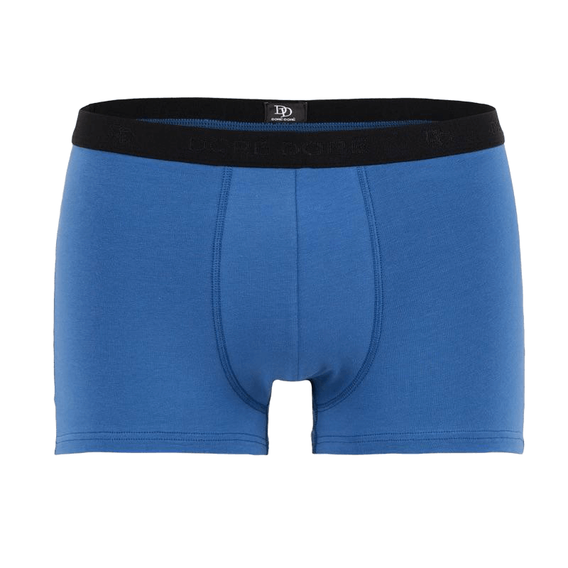 Boxershorts für Herren aus unifarbener Stretch-Baumwolle mit Gummiband mit Logo - Hellblau | Doré Doré