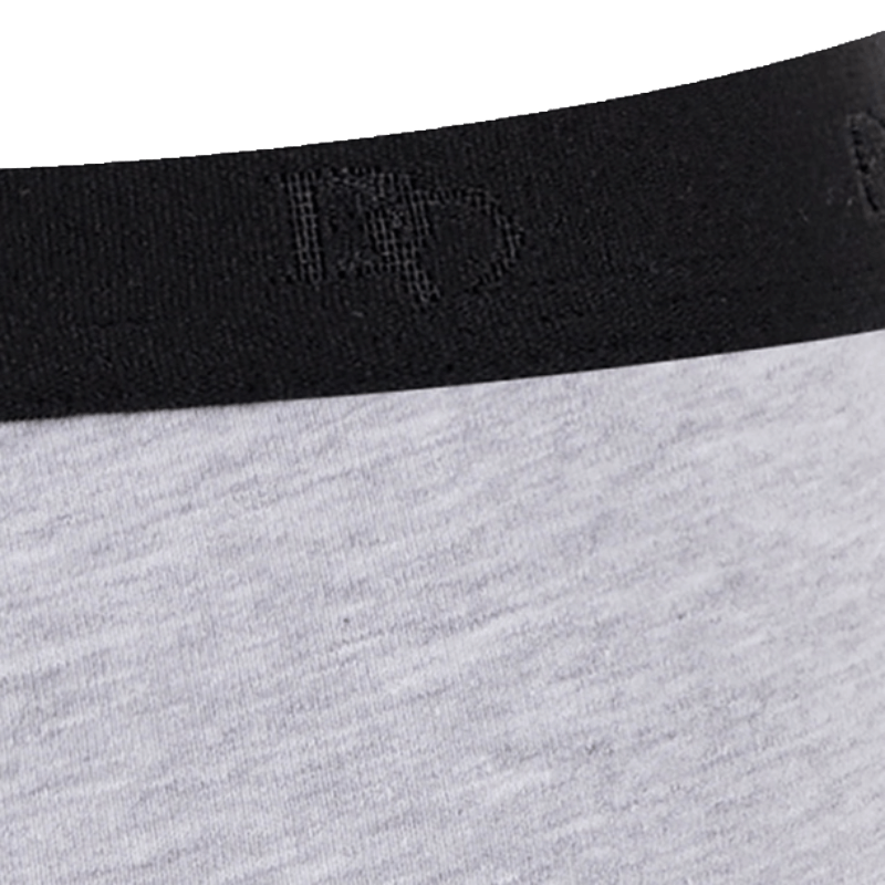 Herren Boxershorts aus melangefarbener Stretch-Baumwolle mit Gummiband und Logo - Grau | Doré Doré
