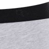 Herren Boxershorts aus melangefarbener Stretch-Baumwolle mit Gummiband und Logo - Grau | Doré Doré