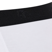 Boxershorts für Herren aus unifarbener Stretch-Baumwolle mit Gummiband mit Logo - Weiß | Doré Doré