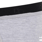 Unterhosen für Herren aus unifarbener Melange-Baumwolle mit elastischem Gummiband mit Logo - Grau | Doré Doré