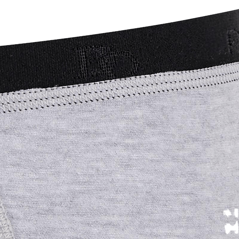 Unterhosen für Herren aus unifarbener Melange-Baumwolle mit elastischem Gummiband mit Logo - Grau | Doré Doré