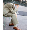 Herren Socken aus gerippter Baumwolle ohne Gummizug - Grün | Doré Doré