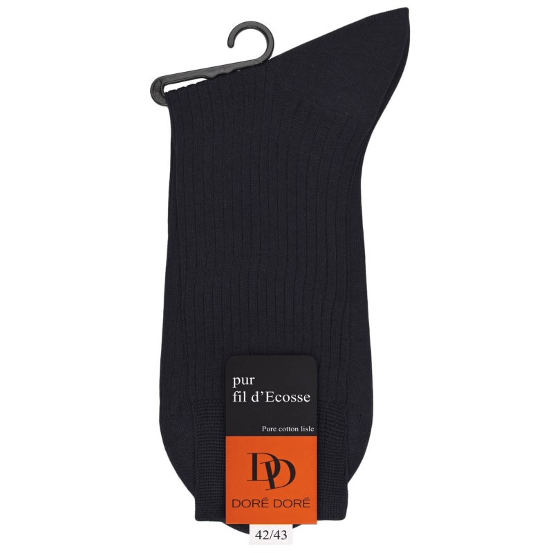 7er-Pack schwarzer Dore Dore-Socken aus merzerisierter Baumwolle, davon 1 Paar gratis