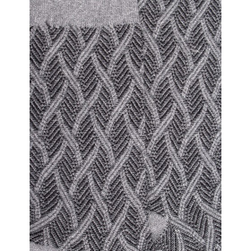 Damensocken aus Baumwolle und Wolle mit verschlungenem Muster Glanzeffekt - Hellgrau | Doré Doré