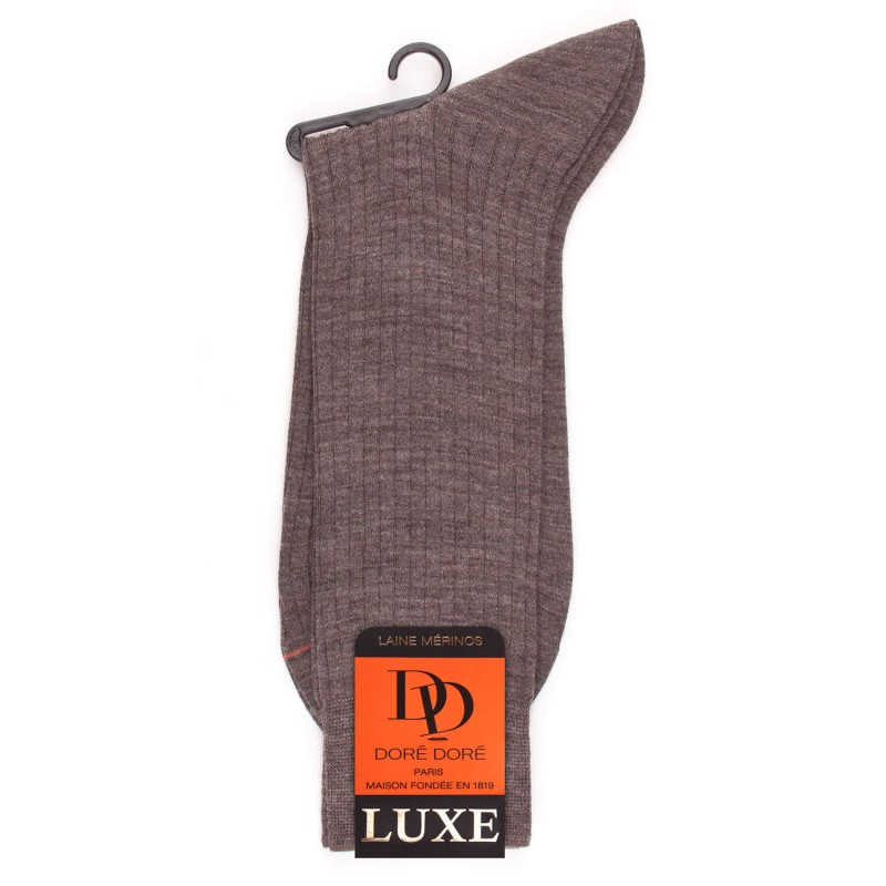 Luxus Socken aus Wolle - Hellbraun