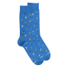 Herrensocken aus weicher Baumwolle Surf & Palmen - Blau | Doré Doré