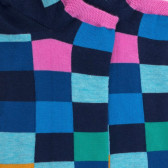 Söckchen für Frauen aus ägyptischer Baumwolle - Marineblau und rosa | Doré Doré
