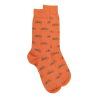 Herren Socken aus Baumwolle mit Fahrrad Muster - Orange/Blau | Doré Doré