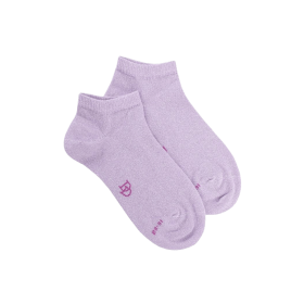 Glitzer-Sneaker-Socken aus Baumwolle für Kinder - Krokus Rosa | Doré Doré