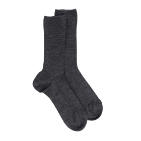 Graue Dore Dore-Wollsocken, speziell für empfindliche Beine