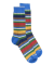 Gestreifte Socken aus Baumwolle - Mehrfarbe - Grundton Blau