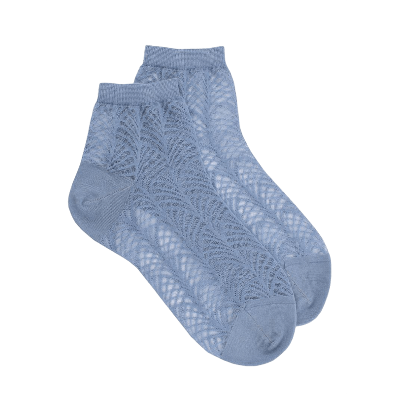 Transparente Socken aus Baumwolle - Blau