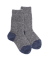 Socken aus Fleece - Grau und türkis Farbe