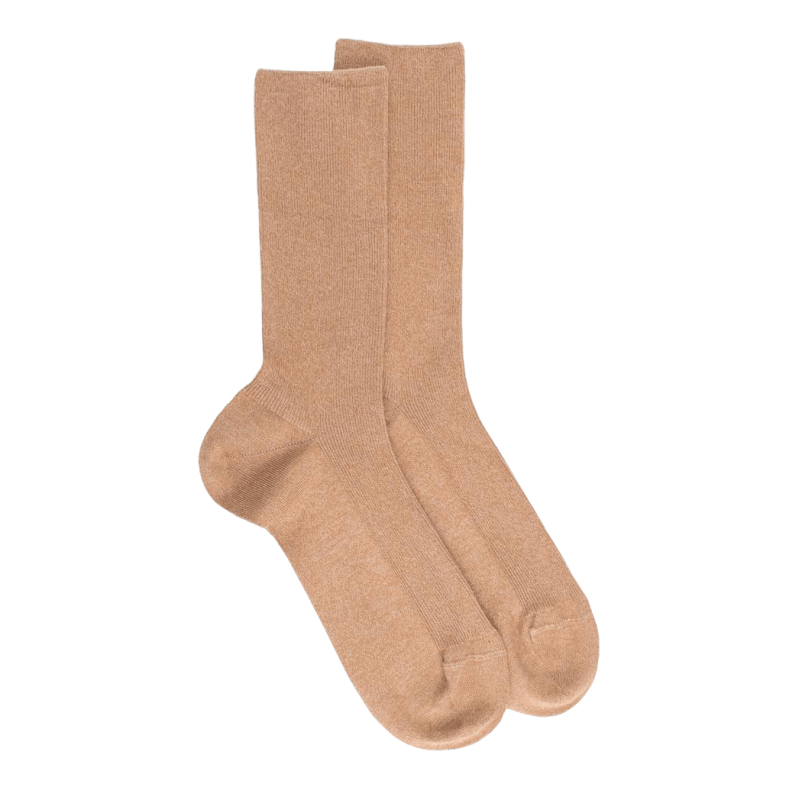 Socken aus Baumwolle Ohne Gummizug - Beige