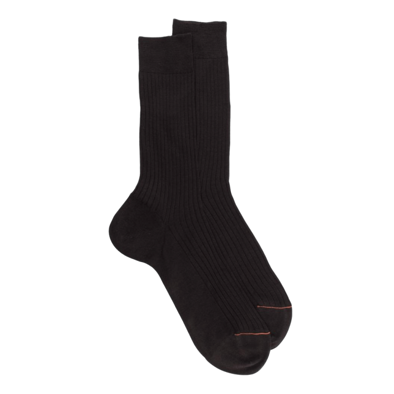 Luxus Socken aus merzerisierter Baumwolle -  Braun