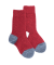 Socken aus Fleece - Rot und blau