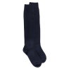 Lange Socken aus Wolle und Kaschmir für Damen einfarbig - Navy Blau
